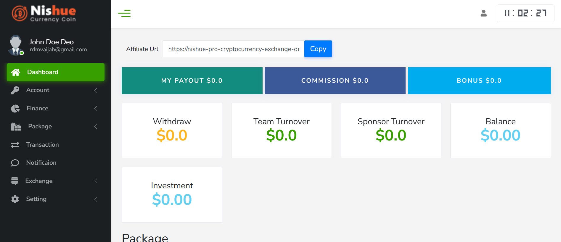 User Dashboard